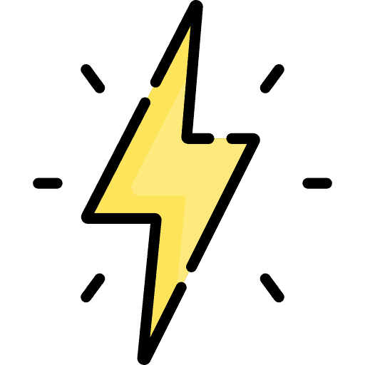 A lightning icon representing power